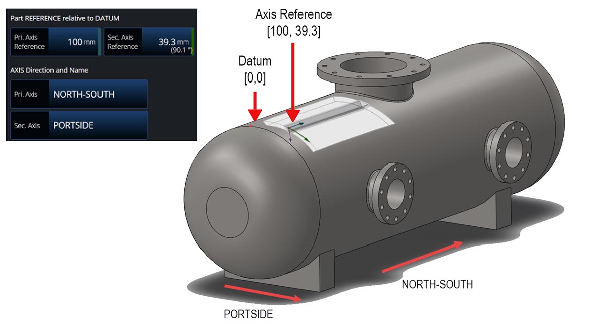 在OmniScan X3扫查计划中设置压力容器腐蚀检测所使用的轴名称