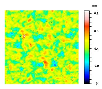 Parâmetros de rugosidade de superfície Sal e Str em uma visualização bidimensional